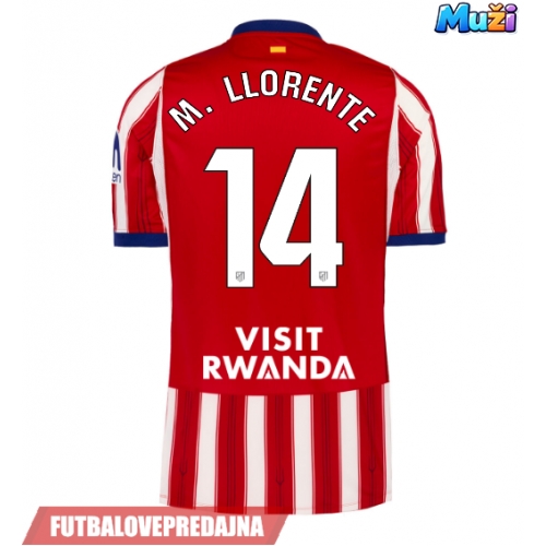 Lacne Muži Futbalové dres Atletico Madrid Marcos Llorente #14 2026-27 Krátky Rukáv - Domáci